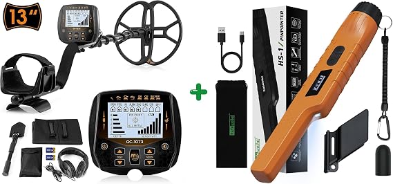 1073 Metal Detector for Adults with HS-1 Metal Detector Pinpointer