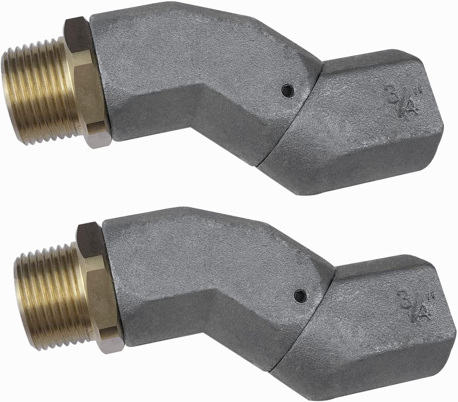 34 Inch Fuel Hose Swivel Fuel Nozzle Swivel 360 Rotating Connector Fuel Plane Swivel for Fuel Nozzle Multi Plane Fuel Swivel 2pcs