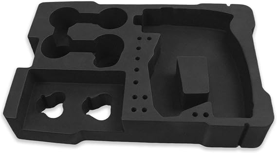 EVA Foam Tool Box Insert Precision-Cut Organizer for Drills & Drivers - Easy Storage, Durable, Lightweight, Quick Setup, Fits Modular Tool Box Systems (Black)