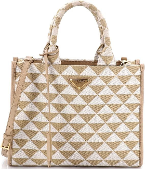 Pre-Loved Symbole Shopper Tote Jacquard Small, Neutral