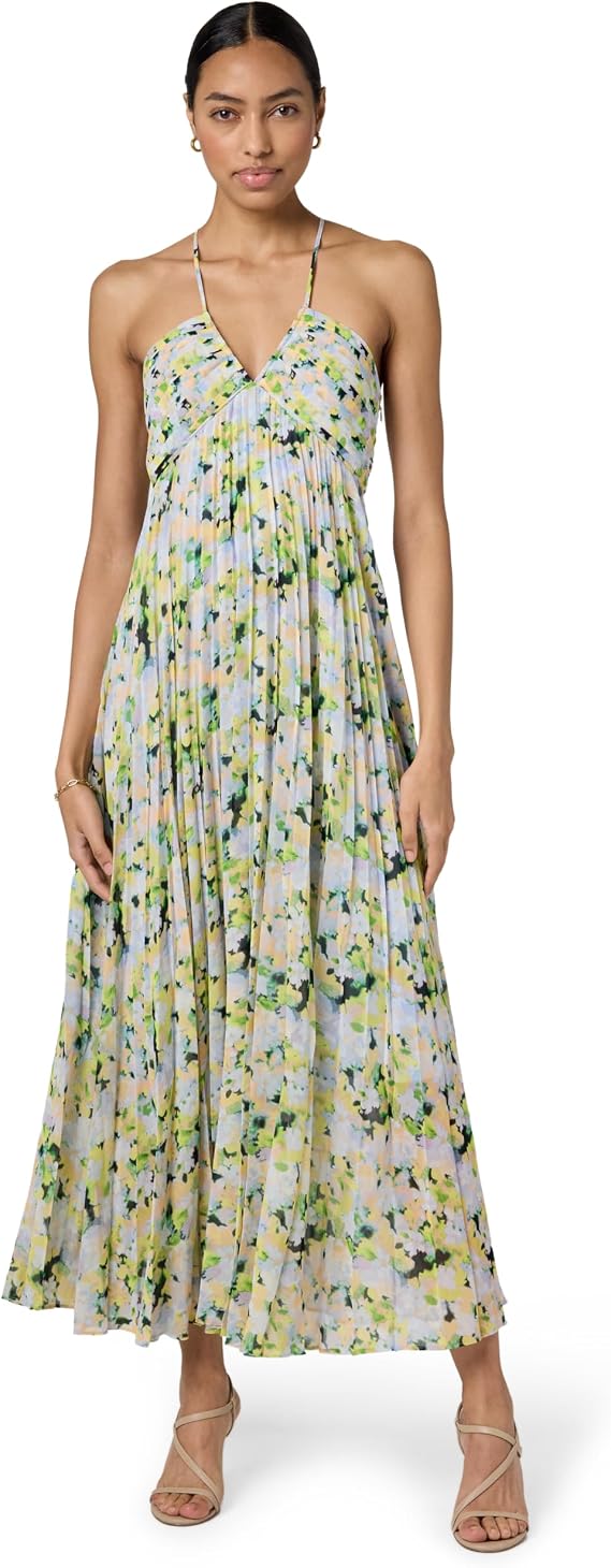Club Monaco Women's Women's Pleated Tie Back Maxi Dress