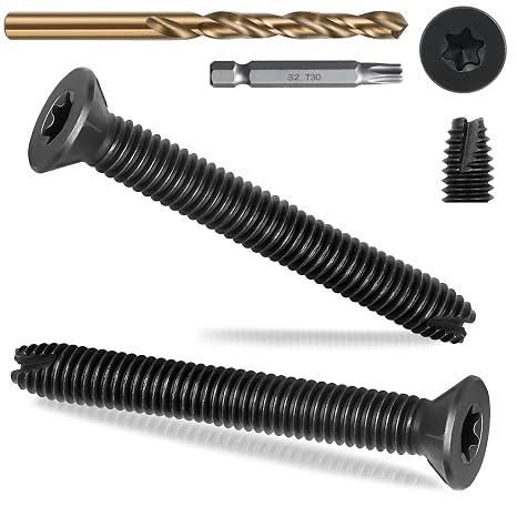 5/16-18 x 2-1/2 100Pcs Flat Head Thread Cutting Self Drilling Deck Screws | Type 7, Star Drive T-30, Steel Floorboard Thread Cutting Screws for Wood & Metal, Self Drilling.