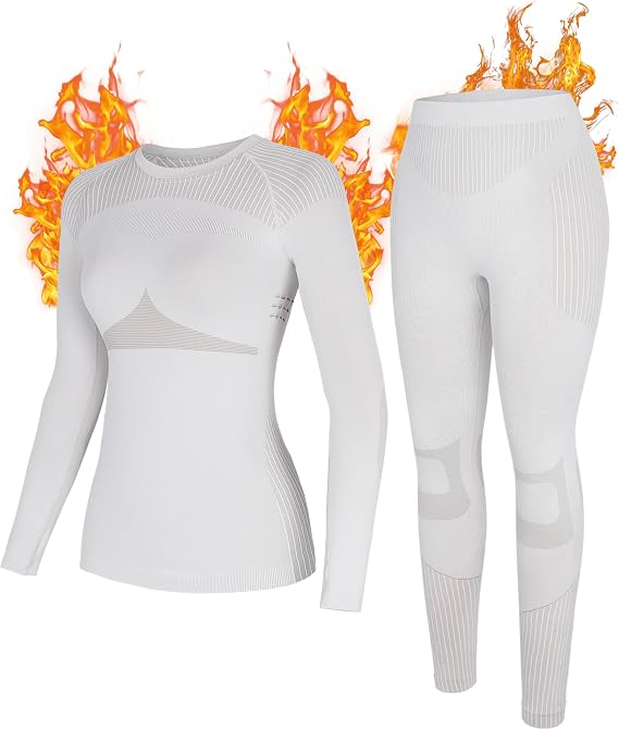 ATTRACO Thermal Underwear Set for Women Long Johns Ski Base Layer