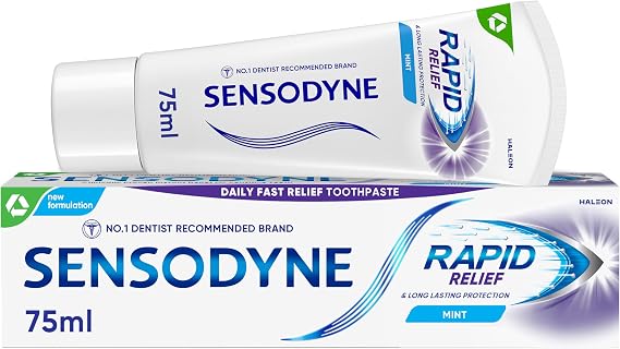 Sensodyne Rapid Relief Sensitive Toothpaste, Original Mint, 75 ml