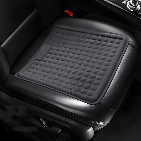 Cooling Gel Seat Cushion, 3D Honeycomb Design, Breathable Office Chair Car Recliner Cushion for Long Sitting (Dark Gray, 15.35 x 15.35 in)