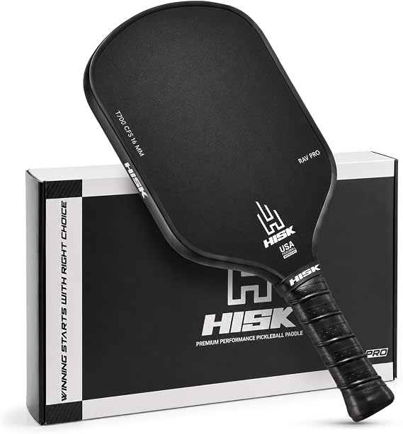 RAV PRO Pickleball Paddle - Ultimate HIGH END 16mm Japanese Toray T700 Raw Carbon Fiber CFS w/Excellent GRIT Roughness Texture, Aero Dynamic Curve, USAPA Approved, Non Slip Grip
