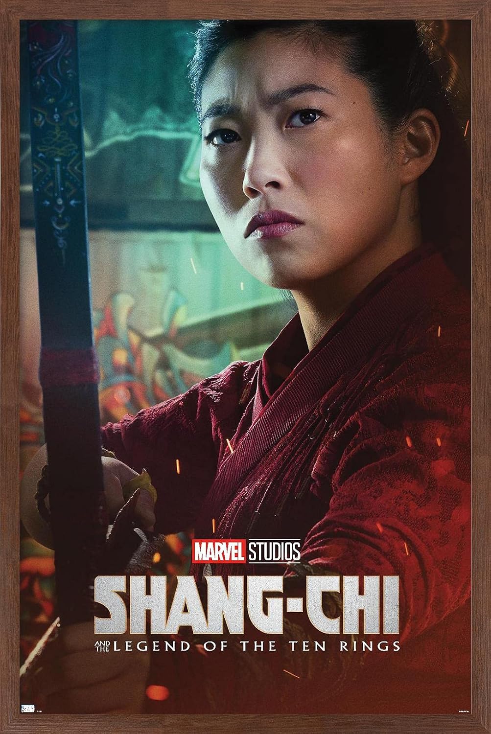 Trends International Marvel Shang-Chi and The Legend of The Ten Rings - Katy One Sheet Wall Poster, 34L x 22.4W, Mahogany Framed Version