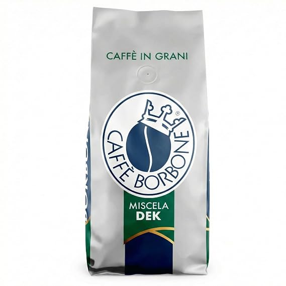 Caffe Borbone Miscela DEK Whole Bean Coffee, Decaffeinated Italian Coffee, Dark Roast, 2.2 lb Bag (Pack of 1)