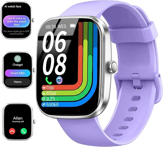 2026 AI Smart Watch for Men Women with ChatGPT Assistant, 1.91" HD Fitness Watch Smartwatch with AI Health Reports, 200+ Watch Faces, Bluetooth 5.4 Calling, 115+ Sports/IP68 Waterproof for Android iOS