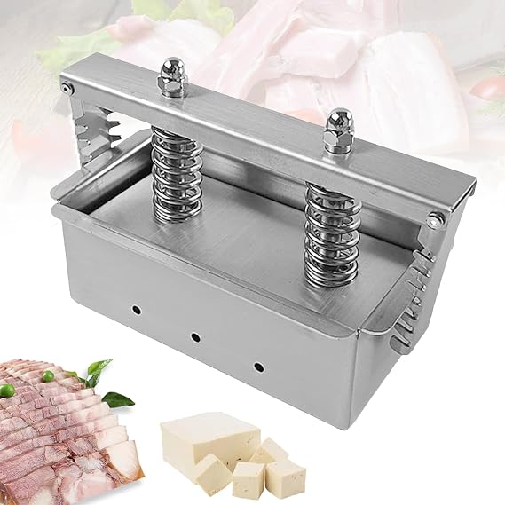 Meat Press, Stainless Steel Rectangular Shape Meat Press Maker Machine Homemade Meat Press with Double Compression Spring Meat Tool Kitchen Accessories, 1 KG