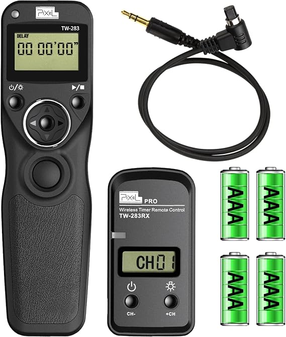 Pixel Wireless Shutter Remote Release Control TW283N3 for Canon Eos 5D Mark IV 5D 6D 7D Mark 1DX MARKII R5 R6 50D 40D 30D 20D 10D D60 D30 D2000 EOS-1V EOS-3