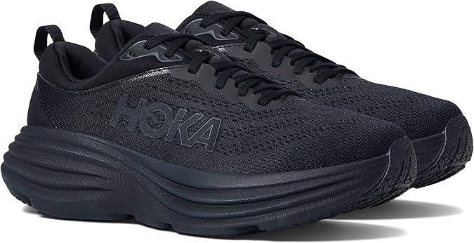 HOKA ONE ONE Men's Running Shoes (Black Monochrome, 8)
