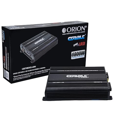 Orion Cobalt CBT1800.1-2M Monoblock 4-Way Protection Circuitry Mosfet Class AB Amplifier, 1800W