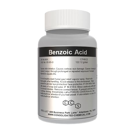 Benzoic Acid High Purity Chemical (100 Grams)