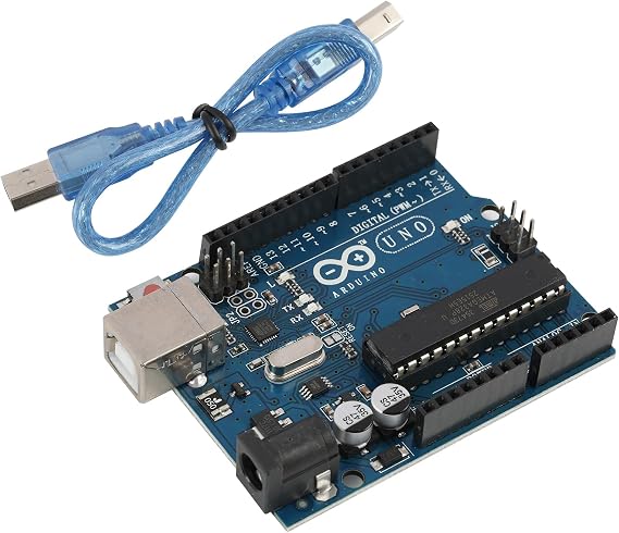 UNO R3 Board Compatible with Arduino IDE with USB Cable, UNO R3 Microcontroller CH340 32KB Memory 14 Digital I/O Pins 6 Analog Inputs 16MHz Crystal Oscillator DIY Projects Robotics Education Learning