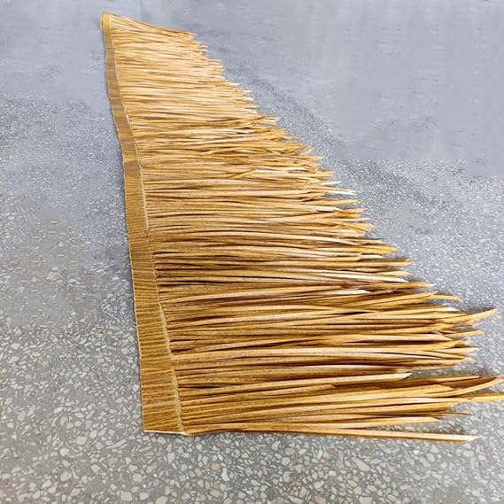 Fireproof Straw Roof Thatch Cuttable Thatch Roofing Synthetic Hut Grass Roof Indoor Outdoor Artificial Palm Thatch for Bar Wooden House(3m/9.8ft)