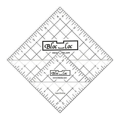 Bloc Loc - Half Square Acrylic Triangle Ruler Set #6, 2.5"and 4.5"