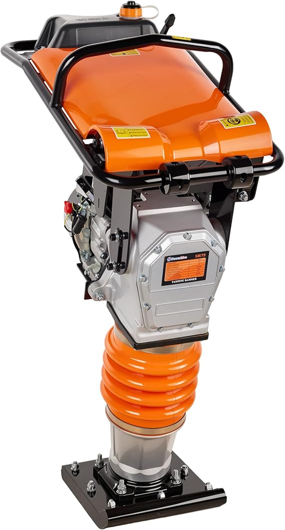 Compactor Rammer for Soil Gravel Concrete Slabs Foundations, Jumping Jack Tamping, 196cc 4 Stroke Gas Engine 2700 lbs Impact Force