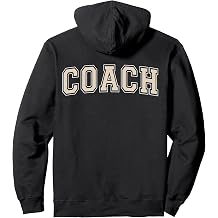 Coach Sports Trainer Antique White Varsity on the back Pullover Hoodie