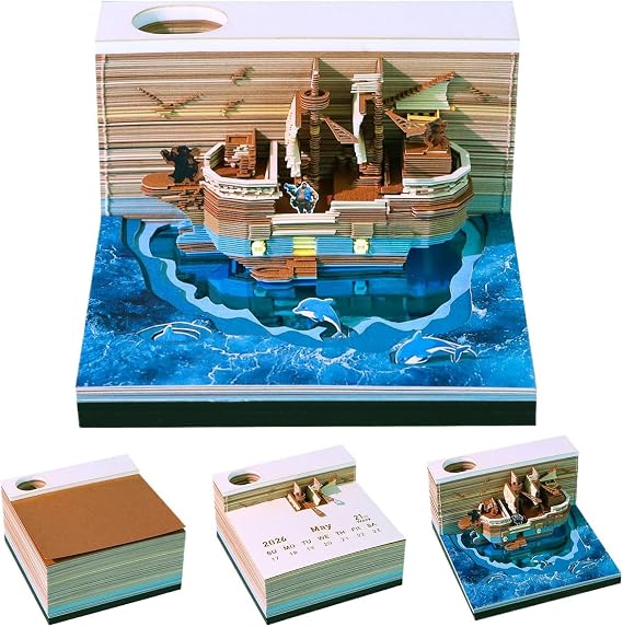 3d Desk Calendar 2026 Creative Desk Calendar Paper Sculpture Decor