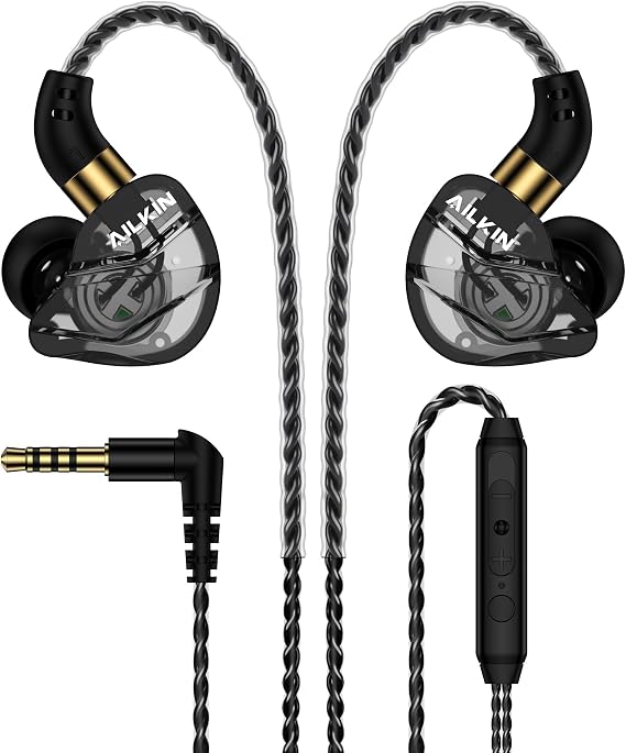 Wired Earbuds 3.5mm Aux Jack for Android, iPhone 6s/SE, Ipods, Switch, PS5, Xbox, Laptop HiFi In-Ear Wired Headphones with Microphone, Volume Control, Over-Ear Hook, Gaming Earbuds with Mic for PS5