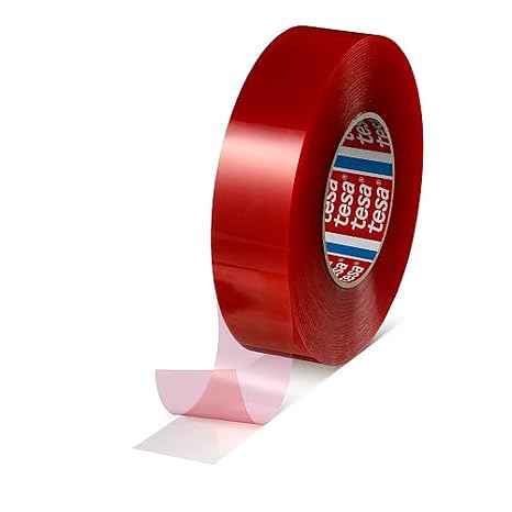 tesa fix 4965 Strong Adhesive Double-Sided Adhesive Mounting Tape Transparent Length: 50 m Various Widths (30 mm x 50 m)