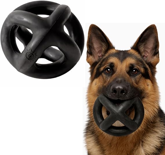 Monster K9 Ring Ball | Virtually Indestructible. Lifetime . | VULCRONTM Natural Rubber | Durable, Heavy Duty Dog Chew Toy for Aggressive Chewers | Medium & Large Breeds, 5.5