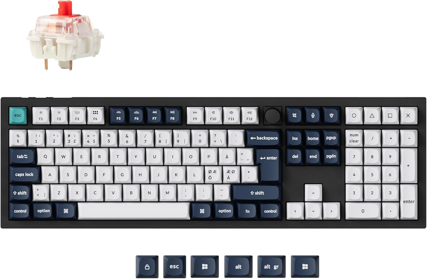 Keychron Q6 Max RGB Full Size Mechanical Red Switch 2.4GHz Wireless English Black Keyboard