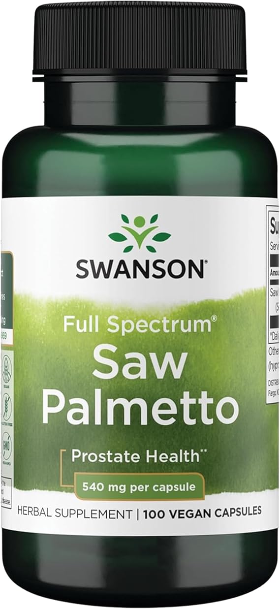 Swanson Saw Palmetto Full Spectrum, 540 mg, 100 Vegan Capsules