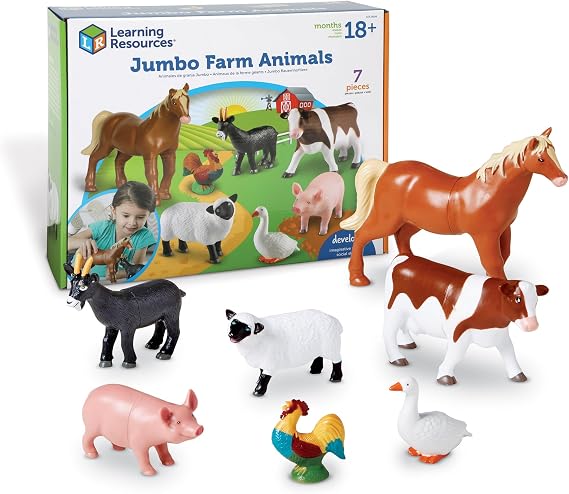Learning Resources Jumbo Farm Animals