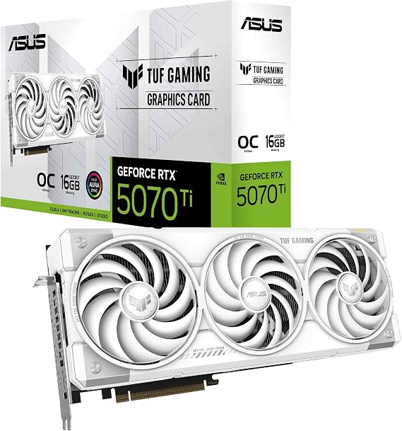 ASUS TUF Gaming GeForce RTX 5070 Ti 16GB GDDR7 White OC Edition