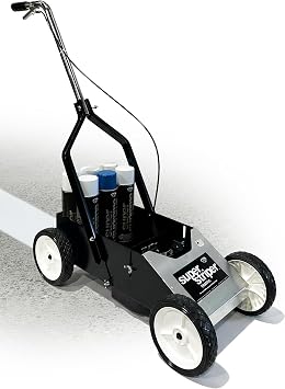 Fox Valley Traffic Super Striper Line Marking Machine Starter Kit for Parking Lots - Easy Use Striping Paint Machine, Durable Line Painting Equipment, Marking Kit 6 Cans