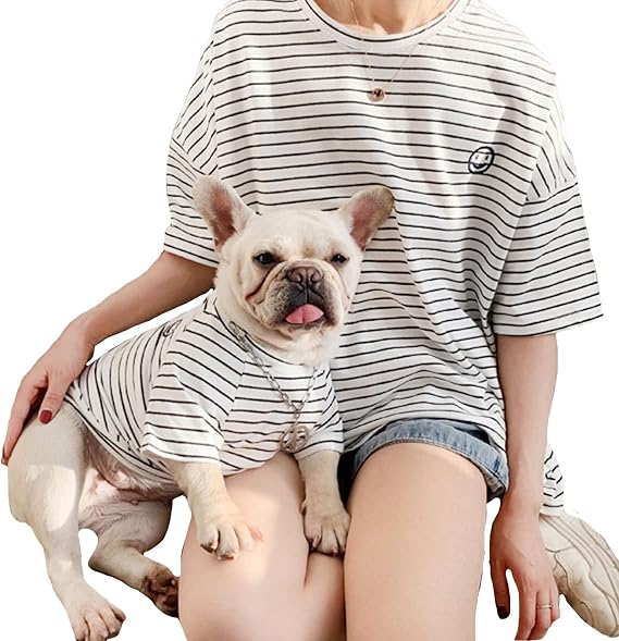 2 Packs Matching Dog Shirt with Owner Clothes Human Outfits for Mommy and Daddy (X-Large, Black)