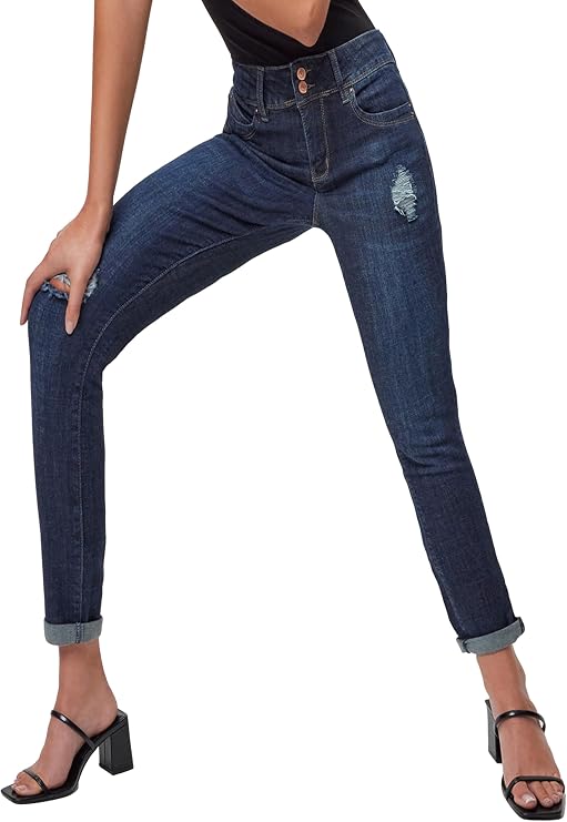 YMI Women's YMI Jeans Junior Wannabettabutt 2 Button Cuffed Ankle Jean