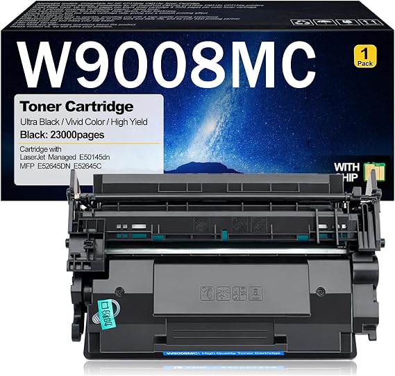 W9008MC Toner Cartridge Compatible for HP W9008MC W9008 Toner Cartridges Replacement for HP Laserjet Managed E50145dn MFP E52645DN E52645C Printers [23,000 Pages], blue