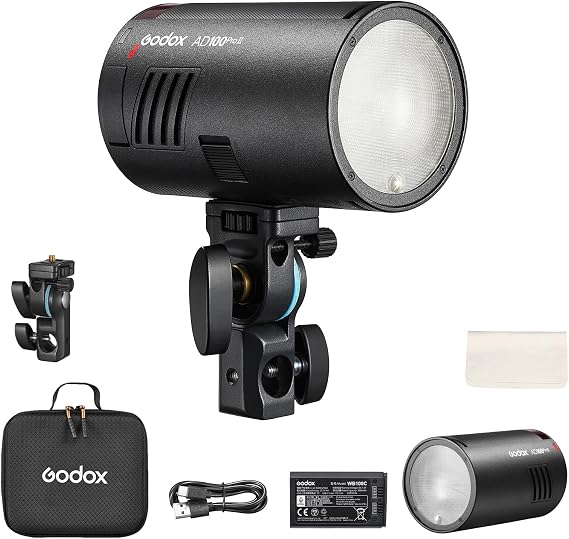 Godox AD100ProII Pocket Outdoor Flash Strobe, 100Ws 2.4G TTL HSS Monolight