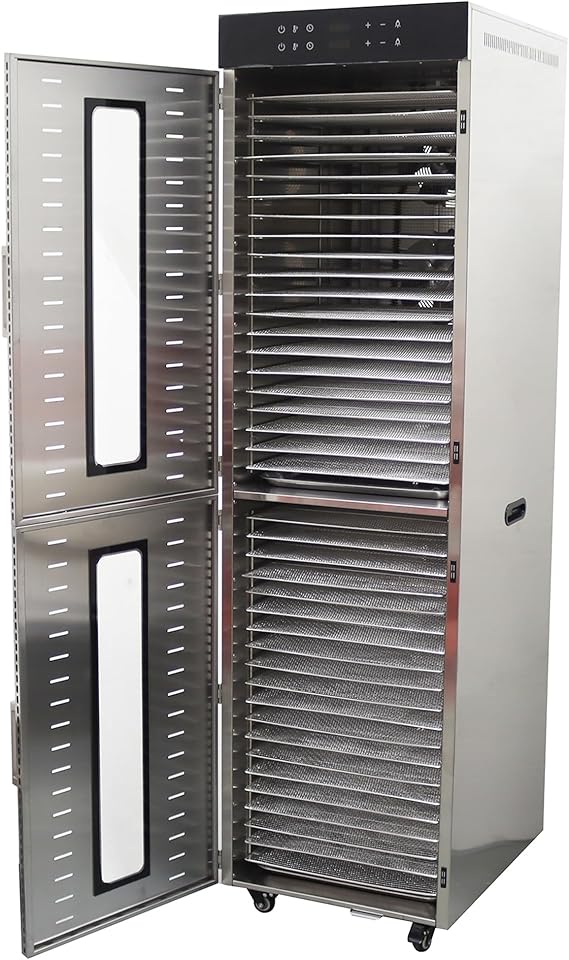 40 Layers Food Dehydrator Machine Stainless Steel Fruit and Vegetable Dryer Commercial Fruit and Vegetable Dehydrator for Meat Fruit Vegetables Pet Food 220V