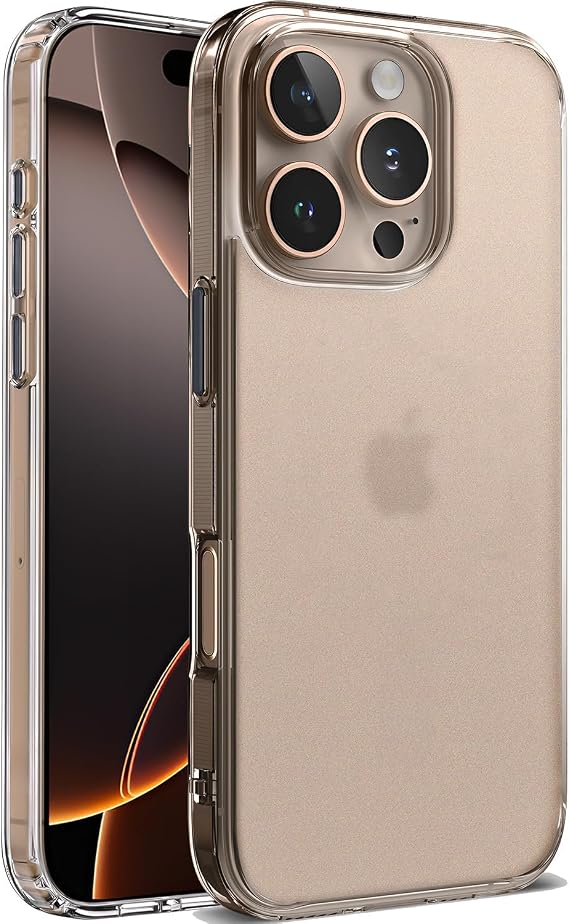 Minesk iPhone 16 Pro Max ile Uyumlu Mat Şeffaf Kılıf Parmak izi Bırakmayan Mat Arka Kısım ve Ultra Şeffaf Kenarlar Silikon Kılıf Kapak (Klasik, 16 Pro Max)