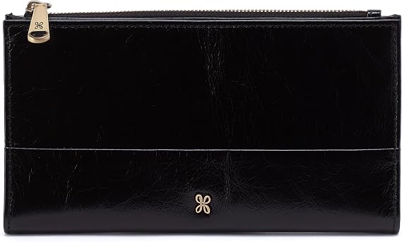 HOBO Womens Jill Large Bifold Wallet Black One Size
