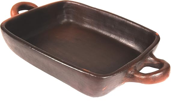 Ancient Cookware Pomairewre Clay Rectangular Roasting Pan, 2.5 Quarts