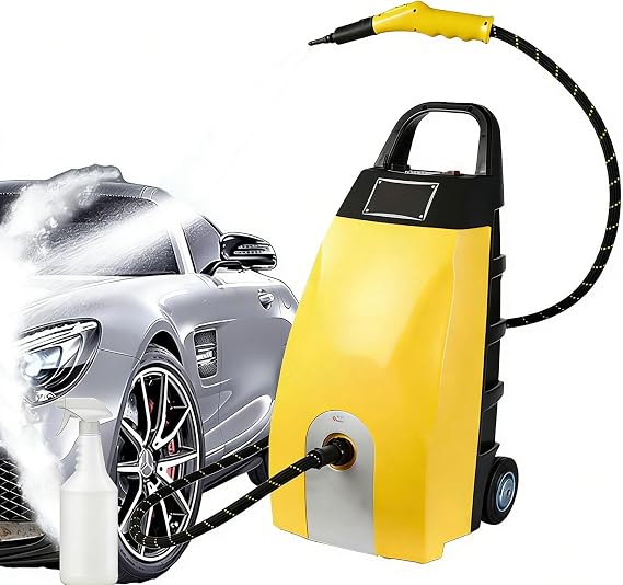 Commercial Steamer Cleaner 3000W Heavy Duty,Multi Purpose High Temp Steam Washer,230F High Temperature,Safety Lock Design,Efficiently Removes Grease,for Restaurant Kitchen and Household