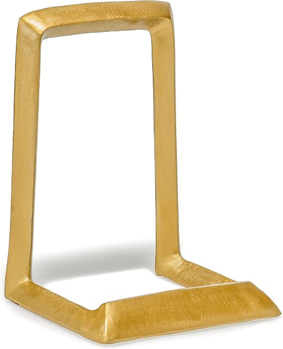 Red Co. 8 Decorative Metal Display Plate Stand and Art Holder Easel in Distressed Gold Finish