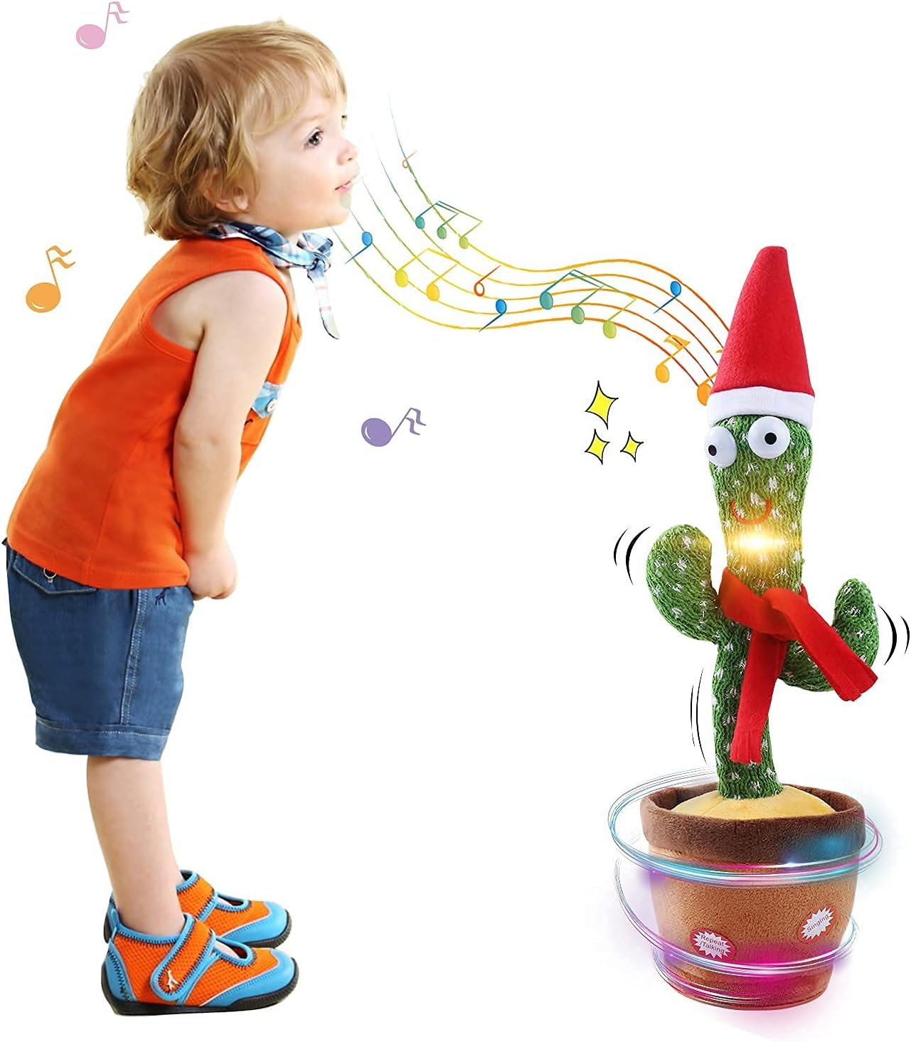 Mimicking Cactus Toy for Babies Singing Dancing Talking Cactus Repeats What You Say Soft Plush Cactus GiftCactus, 120 Songs