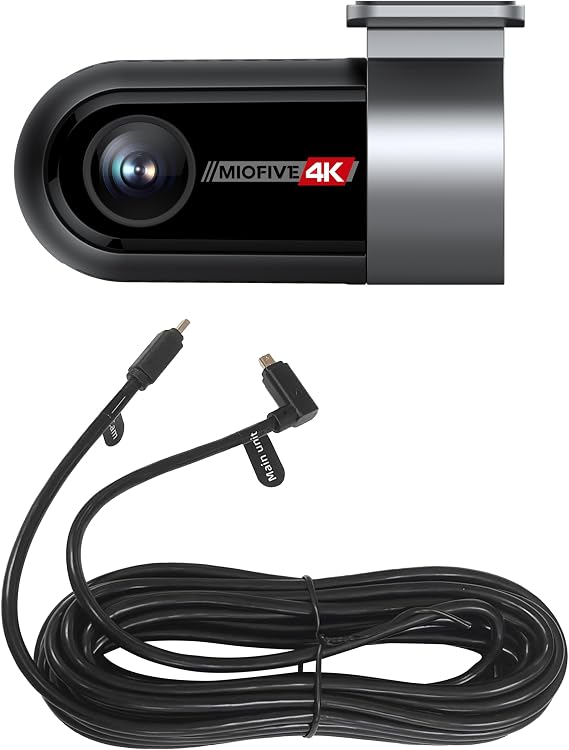 Miofive in-Car Rear Camera for Miofive S1/S1 Pro/S1 Ultra Series Dash Cam, 4K/2160P Backup Camera with Cable and 360 Rotation