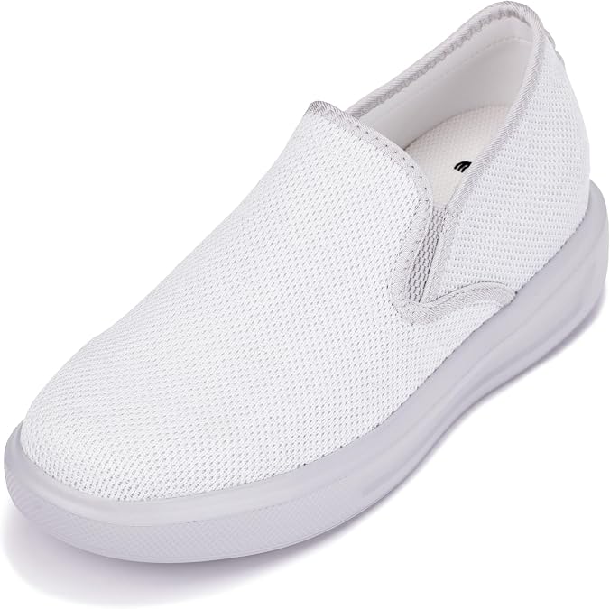 CALTO Men's Invisible Height Increasing Elevator Shoes - Fashion Lightweight Slip-on Sporty Sneakers - 2.8 Inches Taller - X2780