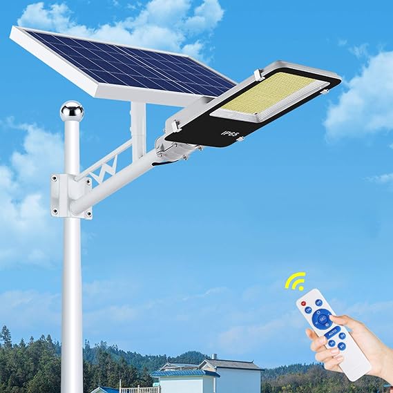 Lamp Post Lights Outdoor,Led Solar Street Flood Lights Outdoor Lamp 500W - 2200 W with Remote and Light Control Ip65 Waterproof Or Yard, Driveway, Swimming Pool, Basketball Court,900W