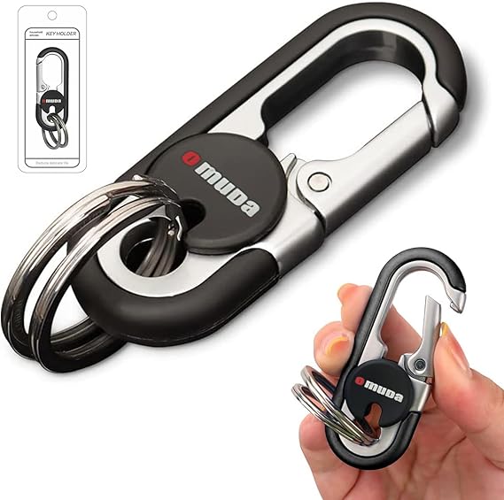 Men's Car Key Chain, Personalized Creative Stainless Steel Car Keychain for Men, Anti-Loss Heavy Duty Metal Key Ring