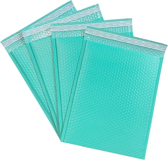 Bubble Mailers 3.5X5.9 Inch 50 Pack Small Padded Envelopes Bags (Teal)
