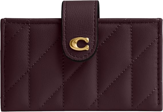 Coach Essential Multi Quilted Card Holder for Women, B4/Black Blackcurrant, Essential Card Holder