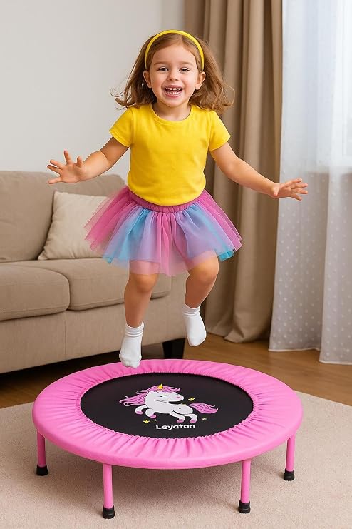 Leyaton Trambolin 92 Cm Deluxe (36 Inç Trambolin) Desenli, Tek Ebat, ATDSNL, Pembe